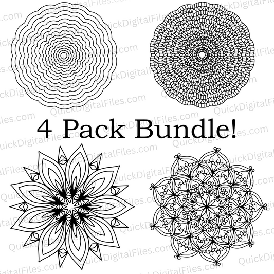 Mandala graphic transparent background bundle