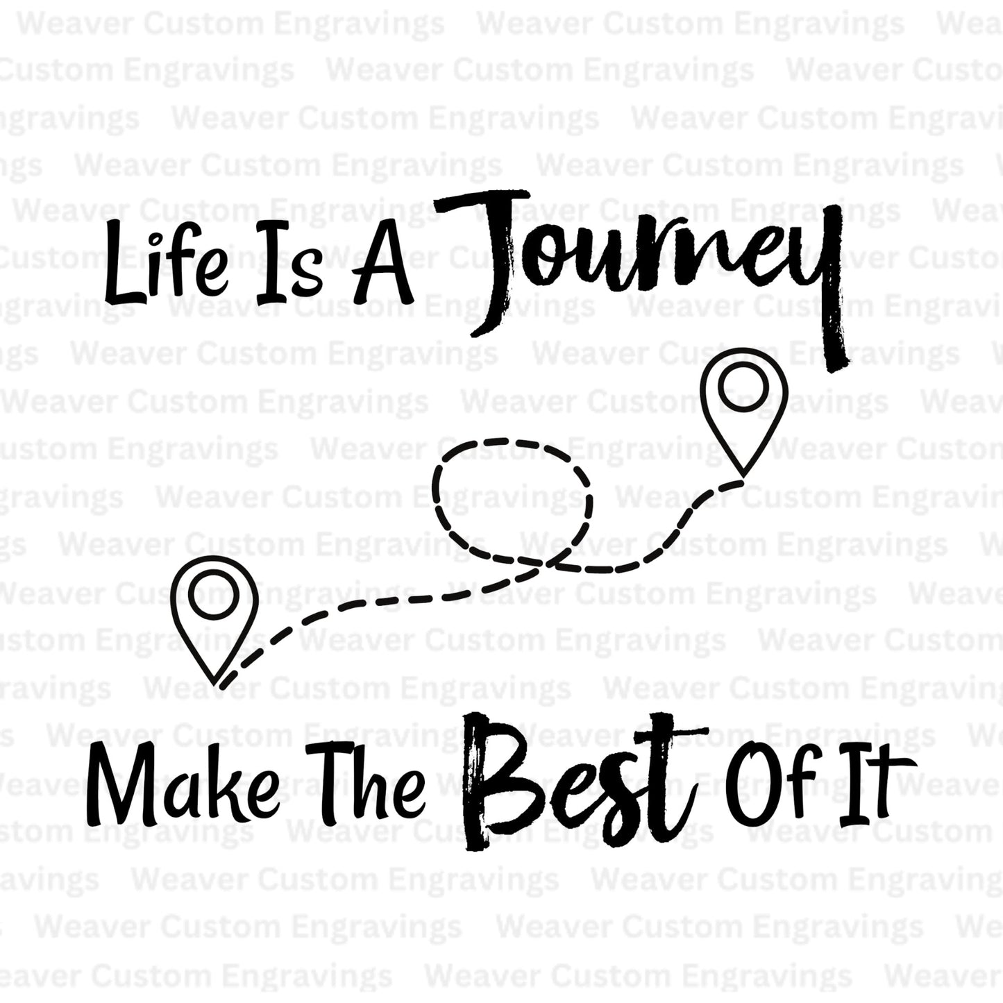 "Make the best of life" inspirational quote design for custom t-shirts and mugs.