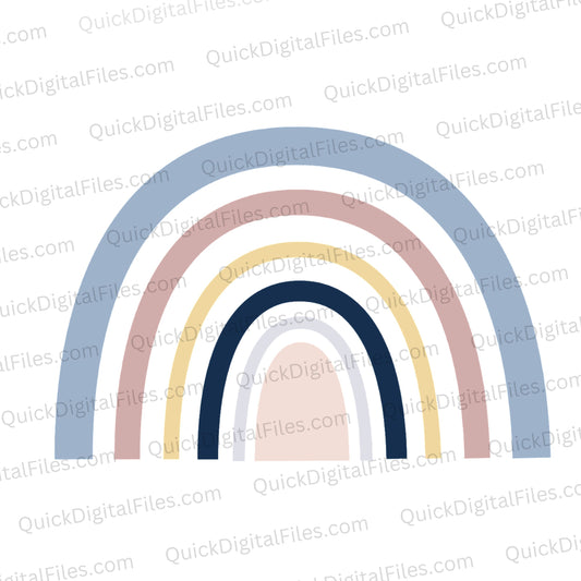 Pastel Boho Rainbow SVG for Kids’ Crafts