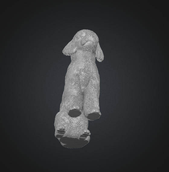 poodle pet figurine 3d printing file