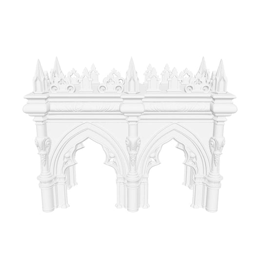 Gothic Cathedral Facade: STL GLB