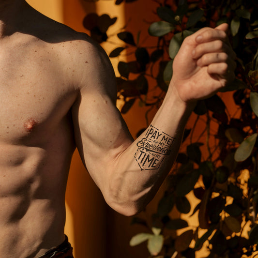 realistic arm tattoo mockup photo