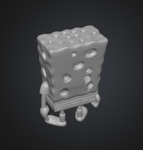 stylized sponge figure stl printable