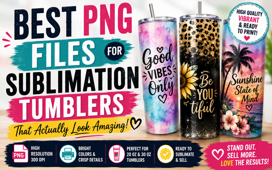 Best PNG Files for Sublimation Tumblers (That Actually Look Amazing)