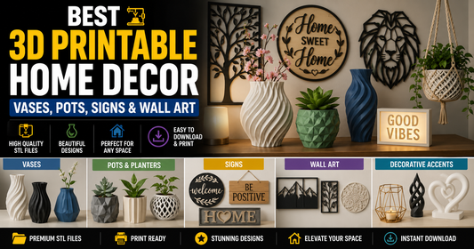 Best 3D Printable Home Decor: Vases, Pots, Signs & Wall Art STL Files
