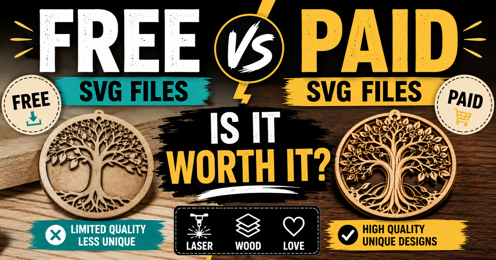 Free vs Paid SVG Files for Laser Cutting — Is It Worth It? – Quick ...