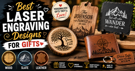 Best Laser Engraving Designs for Gifts — Wood, Slate and Leather
