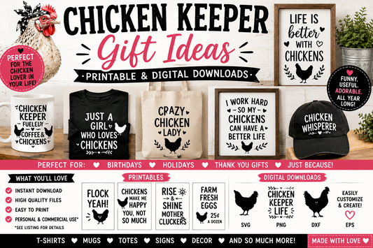Chicken Keeper Gift Ideas — Printable and Digital Downloads