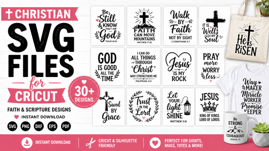 Christian SVG Files for Cricut — Faith and Scripture Designs