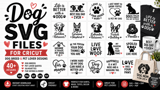 Dog SVG Files for Cricut — Dog Breed and Pet Lover Designs