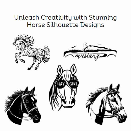 Unleash Creativity with Stunning Horse Silhouette Designs SVG PNG JPEG PDF