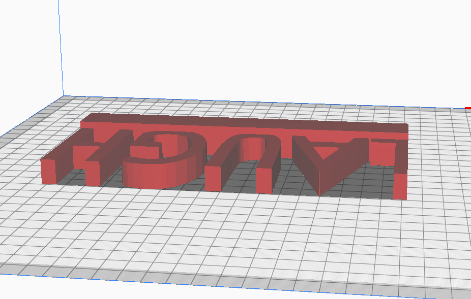 "STL file of LAUGH word to 3D print and display in living spaces."