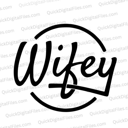 DIY wedding "Wifey & Hubby" SVG graphics for cutting machines