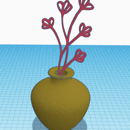 "Floral Elegance vase 3D printing design download"