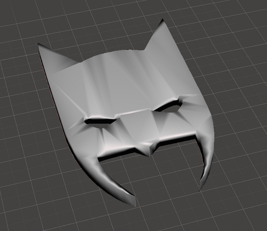 "3D printable Batman mask STL file for superhero enthusiasts."