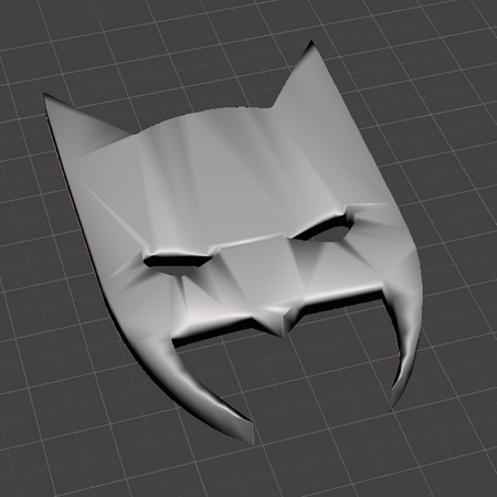 "3D printable Batman mask STL file for superhero enthusiasts."