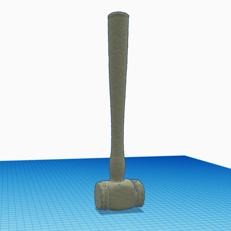 Easy print hammer STL file optimized for strength and functionality