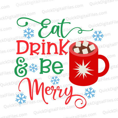 Eat Drink & Be Merry SVG
