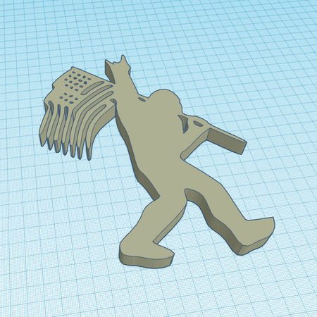 "Sasquatch Patriotic Rocker 3D printable STL file"