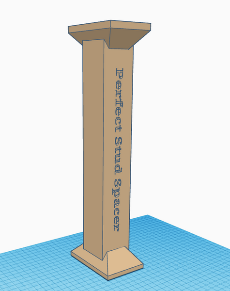 3D STL file for The Perfect Stud Spacer, a revolutionary building tool for precise stud spacing.