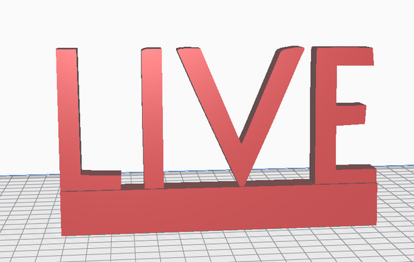 "Home decor 3D printing files for 'Live, Laugh, Love' phrases with stands."