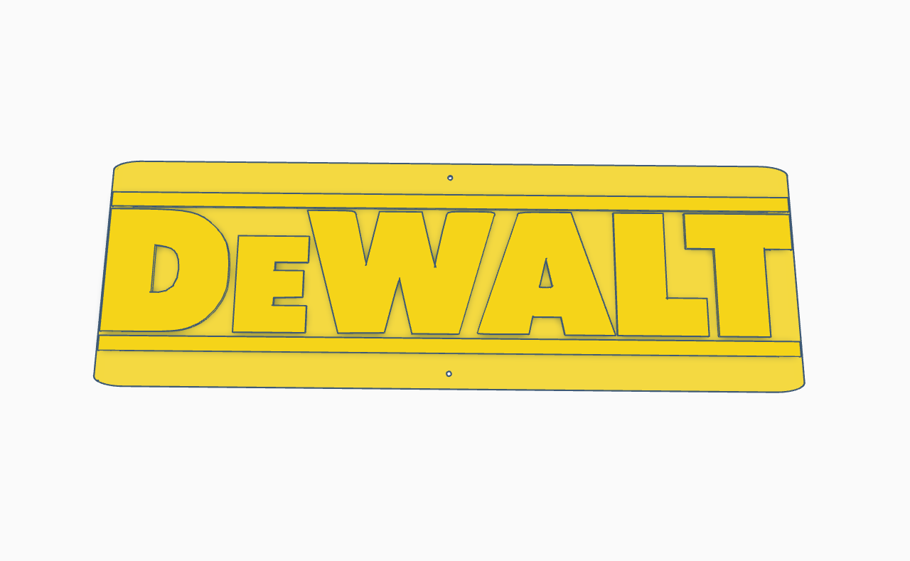 DIY Dewalt-themed decor for enthusiasts.