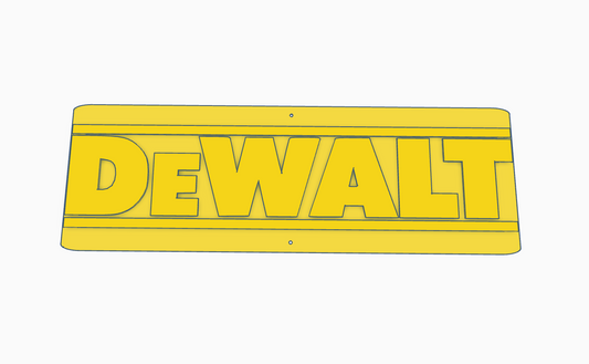 DIY Dewalt-themed decor for enthusiasts.