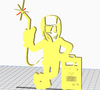 "3D printable STL file of welder character with mask and torch."