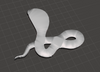 "3D printable cobra snake STL & OBJ files for reptile modeling."