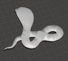 "3D printable cobra snake STL & OBJ files for reptile modeling."