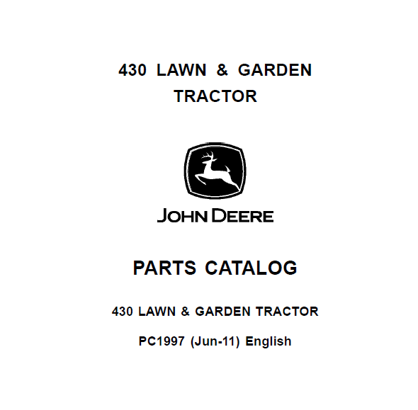 John Deere Parts Diagram 430 Lawn Tractor Parts Manual Quick