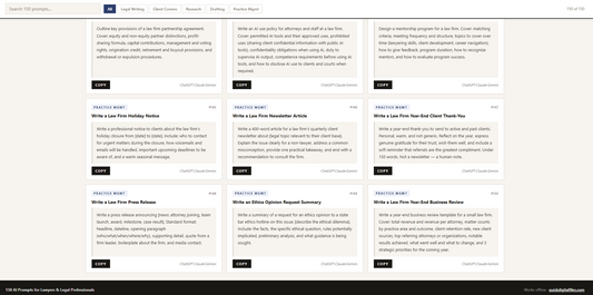 150 AI prompts for attorneys and legal professionals