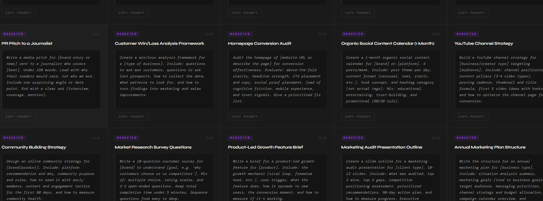 150 AI prompts for freelancers HTML app