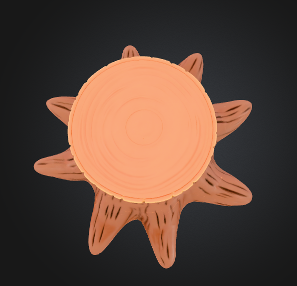 stylized tree stump stl model
