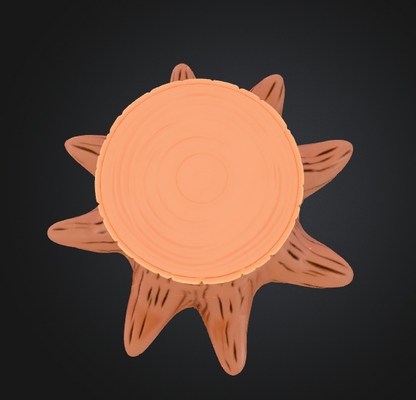 stylized tree stump stl model
