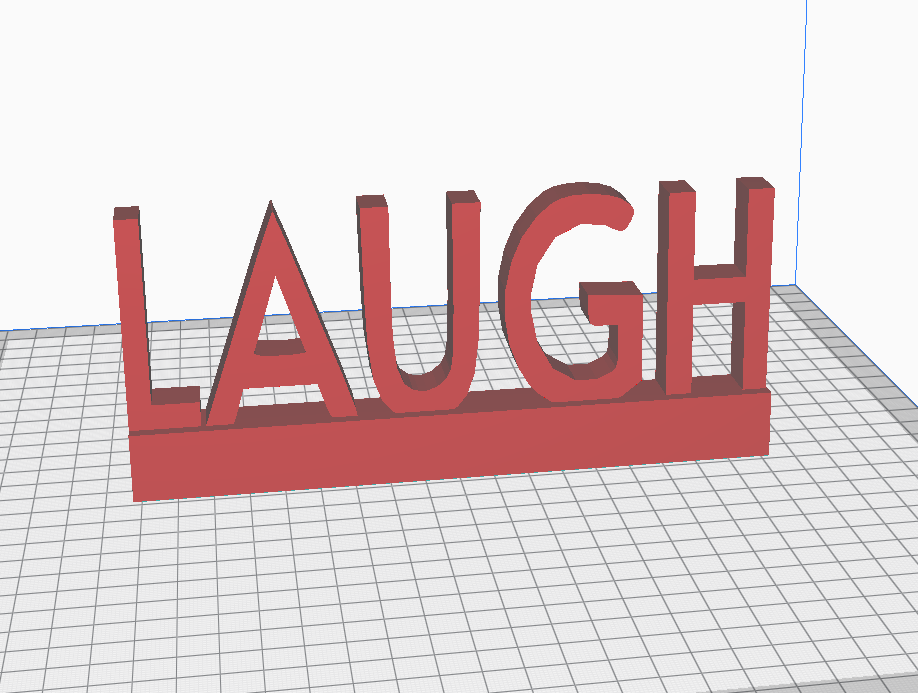 LAUGH Word 3D Printable STL File with Stand - Instant Download