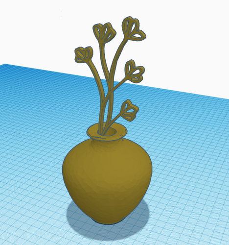 Flowers In Vase: STL 3D File