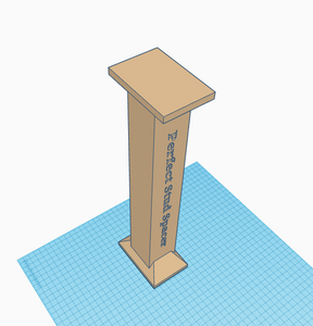 Downloadable STL file for DIY 3D printing of a carpentry stud spacing tool.