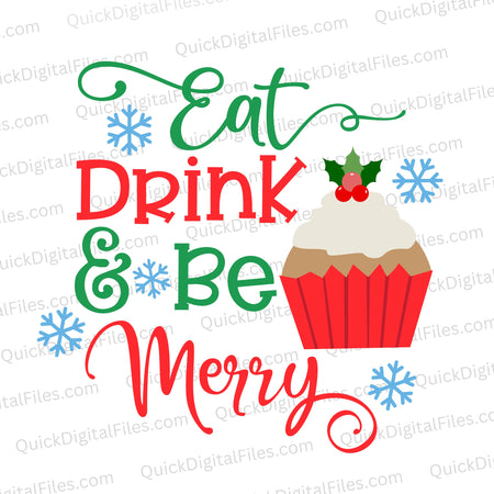 Eat Christmas Design PNG
