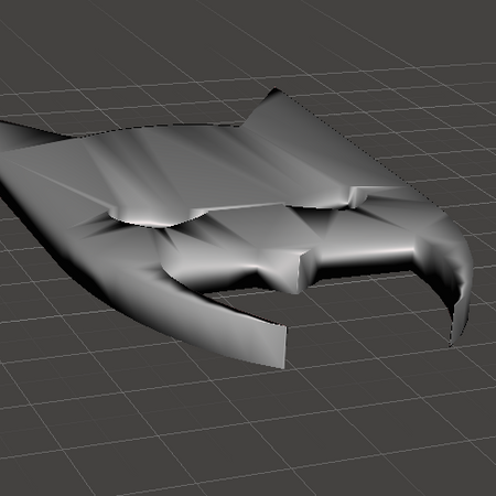 "One-piece Batman mask for 3D printing at home, free download."