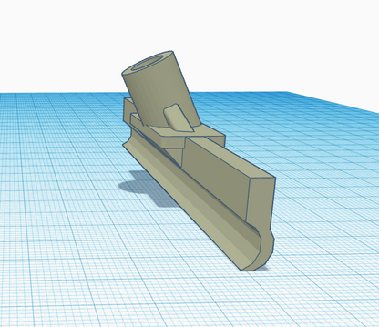 3D STL file for DIY toy pusher broom attachment for easy cleanup.