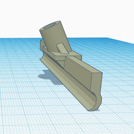 3D STL file for DIY toy pusher broom attachment for easy cleanup.