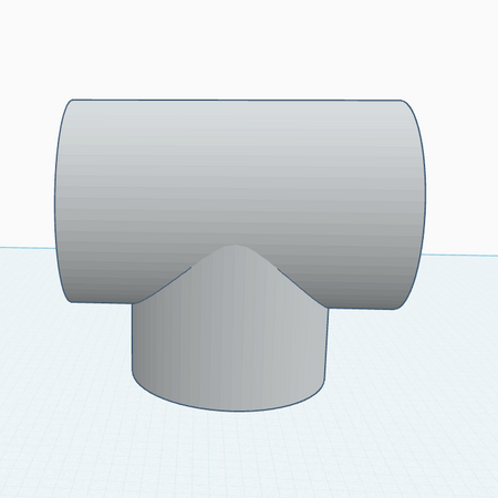 6-inch duct T adapter STL file for personal use
