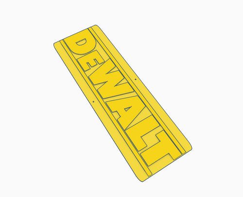 Dewalt Style Sign - 3D File: STL