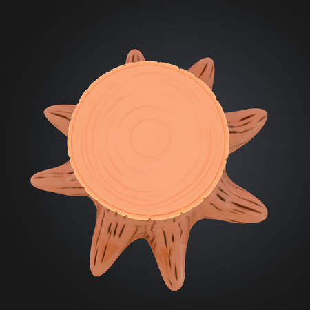 stylized tree stump stl model
