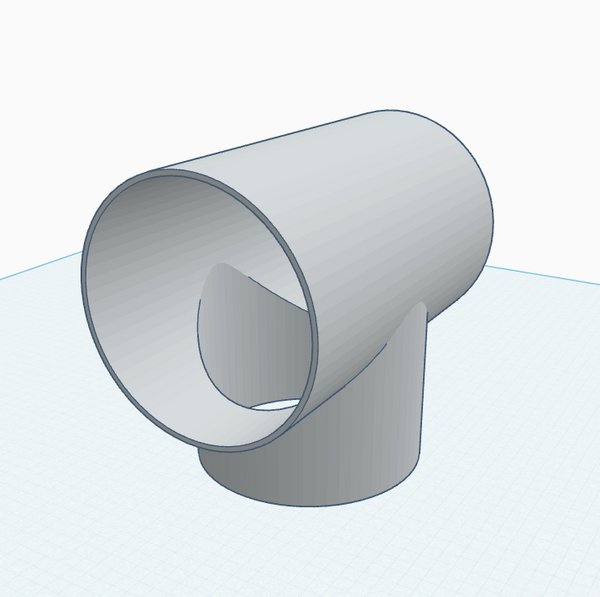 3D-printable 4-inch duct T adapter for HVAC projects
