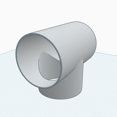 3D STL file for 6-inch duct T splitter with snug-fit design
