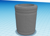 3D printable STL file of old-school round mini trash can design