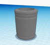 3D printable STL file of old-school round mini trash can design