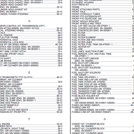 PDF parts catalog for John Deere 430 garden tractor
